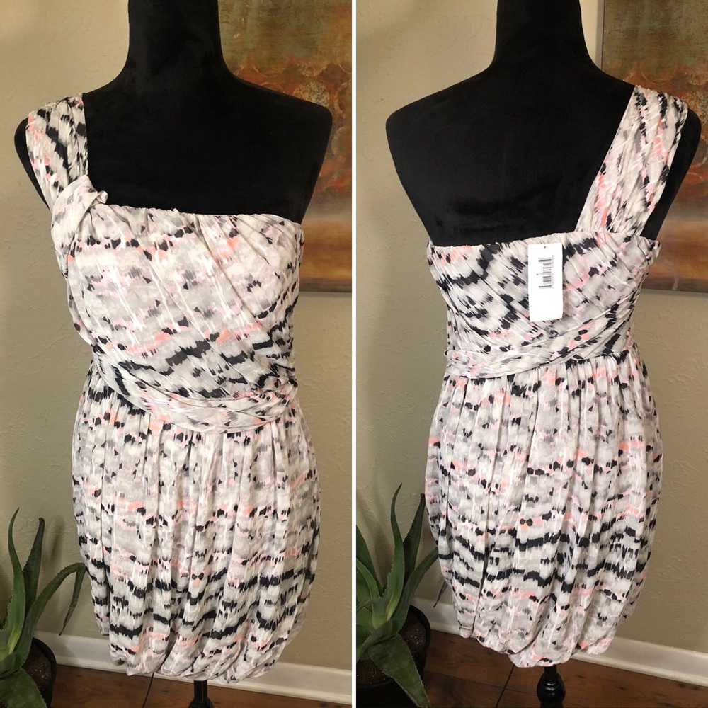 BCBGeneration One Shoulder Confetti Twist Dress 4
